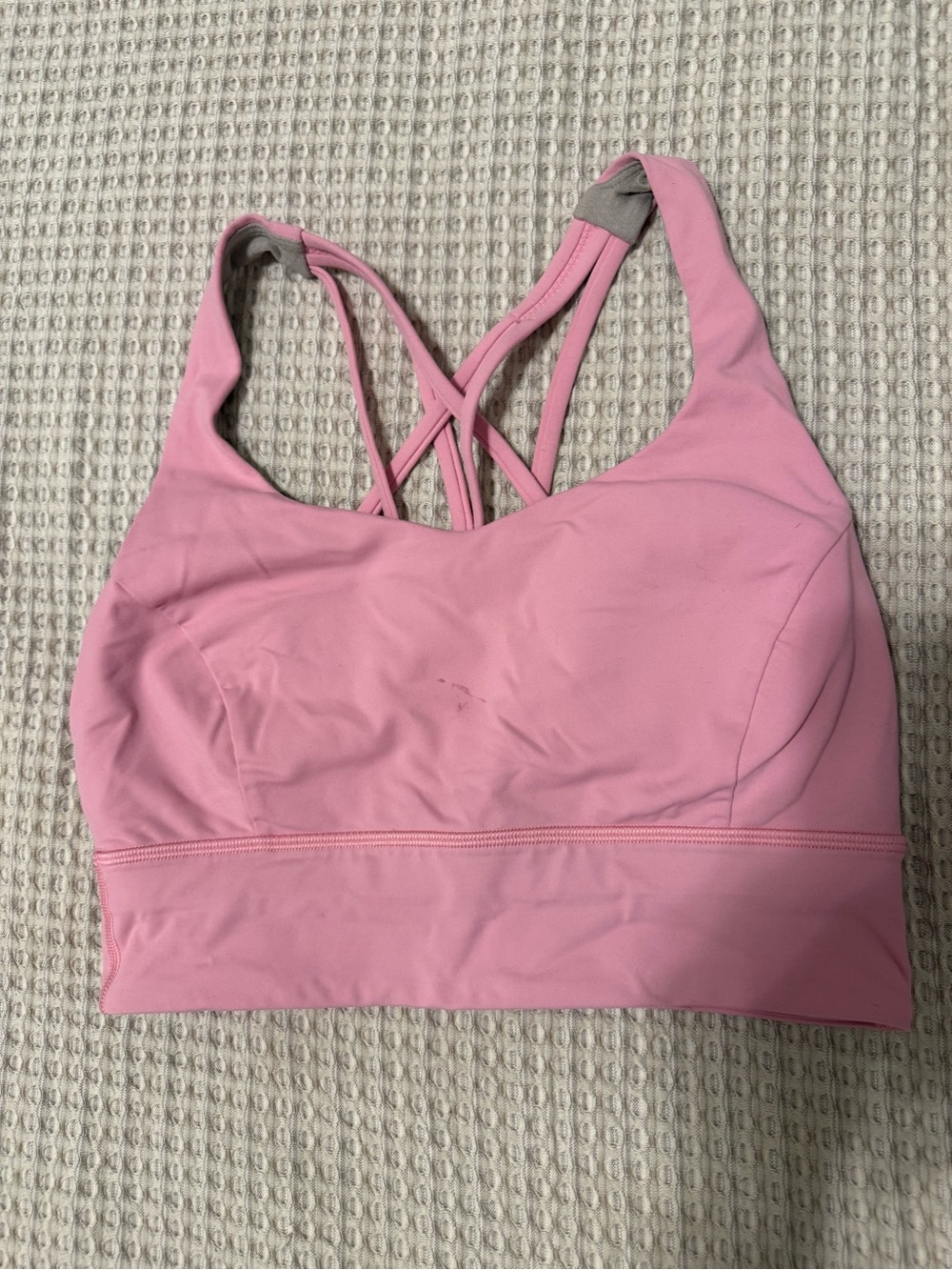 Lululemon pink long line bra